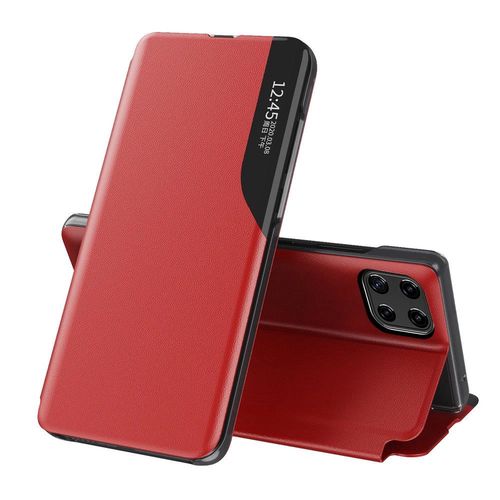 Eco Leather View Case elegant bookcase type case with kickstand for Samsung Galaxy A22 4G red, Hurtel 5907769330773 5907769330773