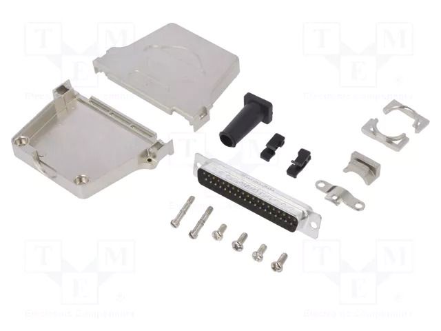 Connector: D-Sub; PIN: 37; male; straight; soldering; for cable AMPHENOL COMMUNICATIONS SOLUTIONS DTZFRG-37MSSL