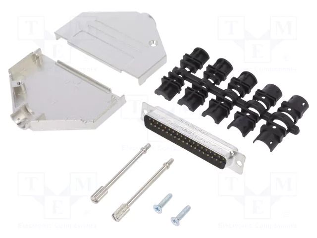 Connector: D-Sub; PIN: 37; male; straight; soldering; for cable AMPHENOL COMMUNICATIONS SOLUTIONS DTZK-37MSSL