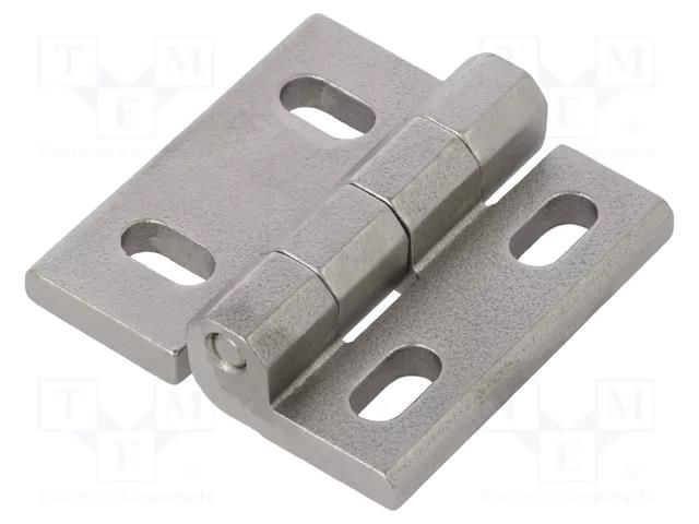 Hinge; Width: 45mm; stainless steel; H: 45mm; adjustable ELESA+GANTER GN235NI45-45-HB-GS