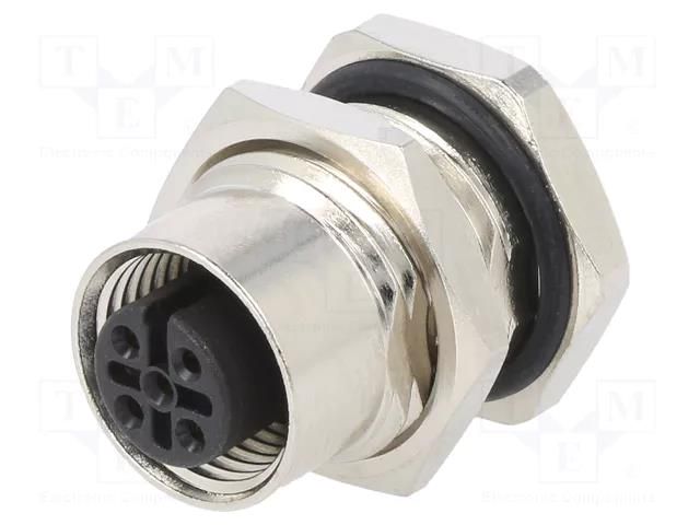 Connector: M12; socket; PIN: 5; female; 125V; vertical; IPX7; THT ATTEND 216A-05FSF