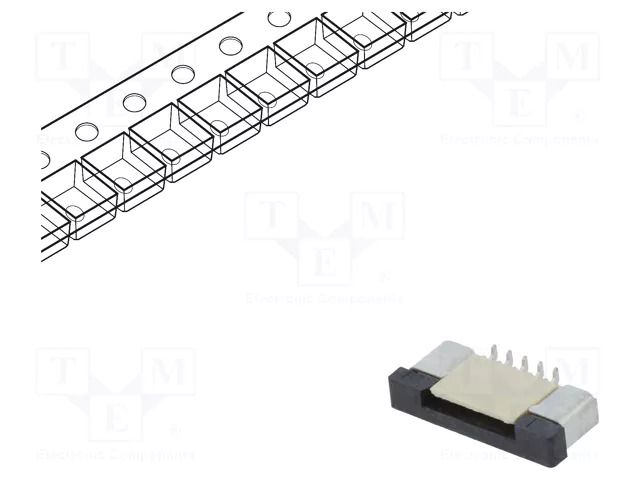 Connector: FFC/FPC; tinned; SMT; 500mA; 50V; PIN: 10; 500um; vertical CONNFLY DS1020-08-10VBT11-