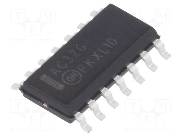 IC: digital; OR; Ch: 4; IN: 2; CMOS; SMD; SO14; 2÷6VDC; -40÷85°C; tube ONSEMI MC74AC32DG