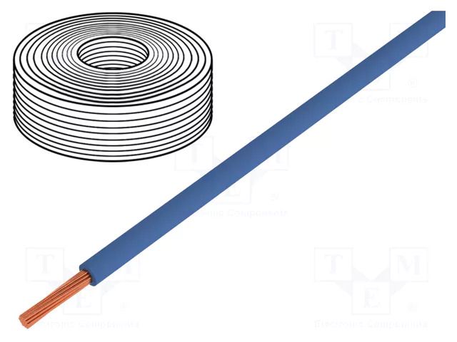 Wire; LifY; 1x0.75mm2; stranded; Cu; PVC; blue; 300V,500V; -15÷70°C LAPP LIFY1X0.75-BL
