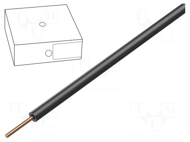 Wire; H07V-U; 2.5mm2; wire; Cu; PVC; black; 450V,750V; 100m; CPR: Eca HELUKABEL H05V-U250SW
