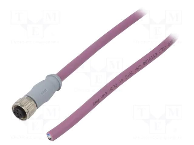 Connector: M12; plug; female; PIN: 5; straight; 4A; 60V; IP67; cables CONEC 43-12513