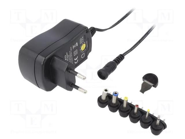 Power supply: switching; mains,universal,plug-in; 3VDC,; 1A; 12W ESPE ESPE-12UN-W2E