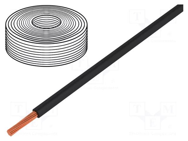 Wire; H05Z-K; stranded; Cu; 1mm2; FRNC; black; 300V,500V; Class: 5 LAPP H05Z-K90-1X1BK