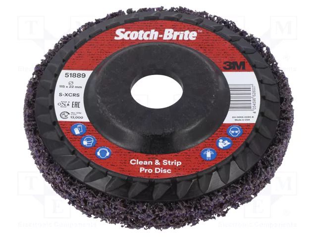 Polishing wheel; Ø: 115mm; Holder: assembly hole; 22mm 3M 3M-7100192330