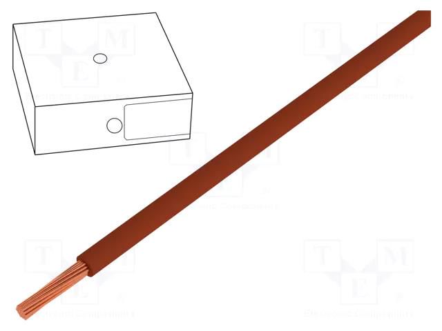 Wire; H07V-K; stranded; Cu; 4mm2; PVC; brown; 450V,750V; Class: 5 HELUKABEL H07VK400BR