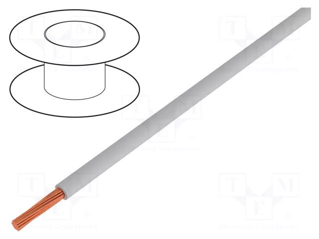 Wire; H07V2-K; stranded; Cu; 6mm2; 10AWG; PVC; grey; 450V,750V HELUKABEL H07V2-K600GY
