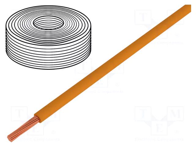 Wire; H07Z-K; stranded; Cu; 6mm2; FRNC; orange; 450V,750V; Class: 5 LAPP H07Z-K90-1X6OR