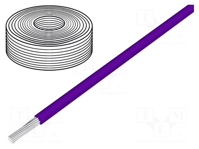 Wire; H07Z-K; stranded; Cu; 4mm2; FRNC; violet; 450V,750V; Class: 5 LAPP H07Z-K90-1X4VI