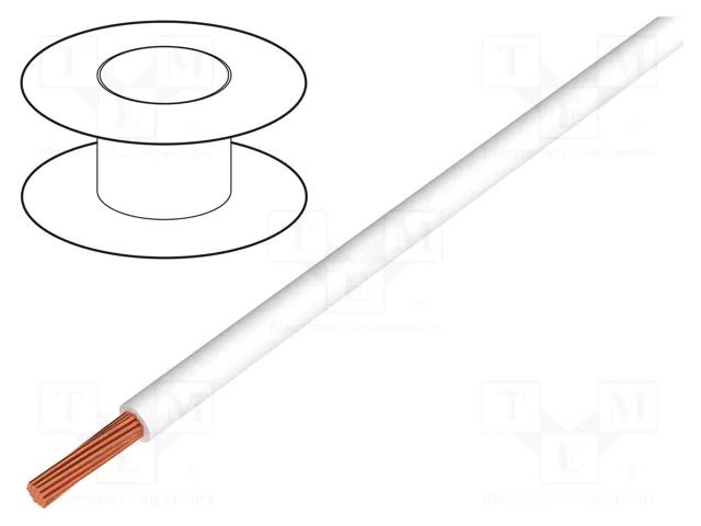 Wire; H07V2-K; stranded; Cu; 1.5mm2; 16AWG; PVC; white; 450V,750V HELUKABEL H07V2-K150WH