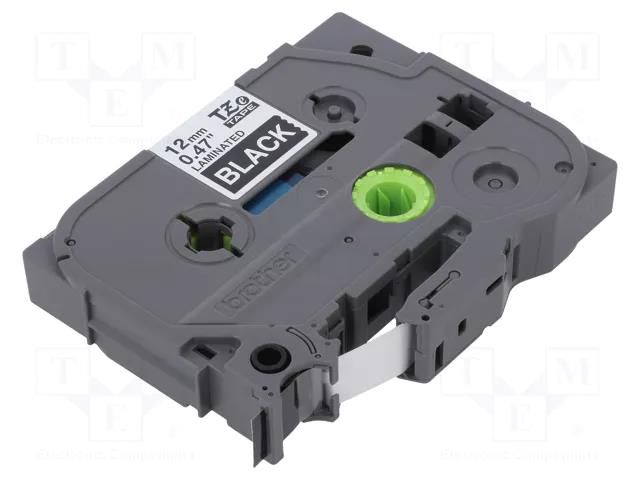Tape; 12mm; 8m; black; Character colour: white; laminated,glued BROTHER BR-TZE335
