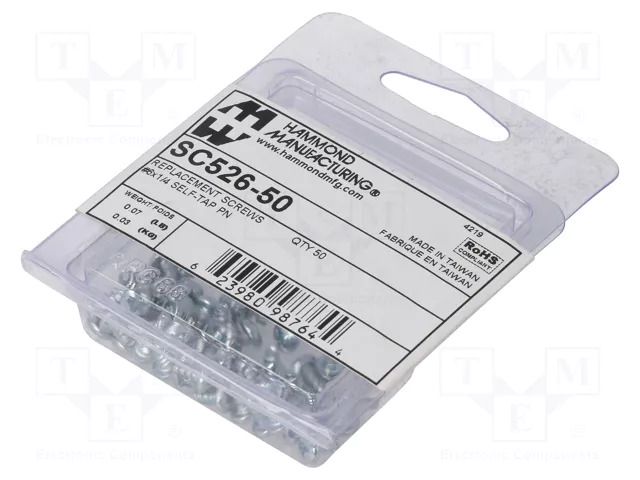 Set of screws; 50pcs. HAMMOND HM-SC526-50