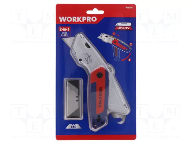 Knife; locked blade Workpro WP-W013030WE