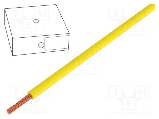 Wire; H05V-K; stranded; Cu; 0.75mm2; PVC; yellow; 300V,500V; Class: 5 HELUKABEL H05VK075GE