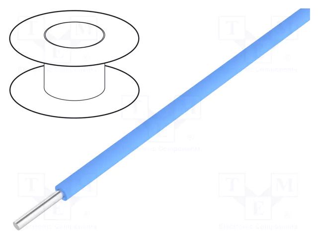 Wire; 30AWG; wire; OFC; FEP; blue; 250V; 100m; 1x30AWG BQ CABLE KYNAR-BL/100