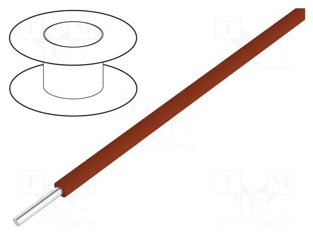 Wire; HookUp Wire; 24AWG; wire; Cu; PVC; brown; 300V; 30.5m; 100ft ALPHA WIRE 3050/1-BR005