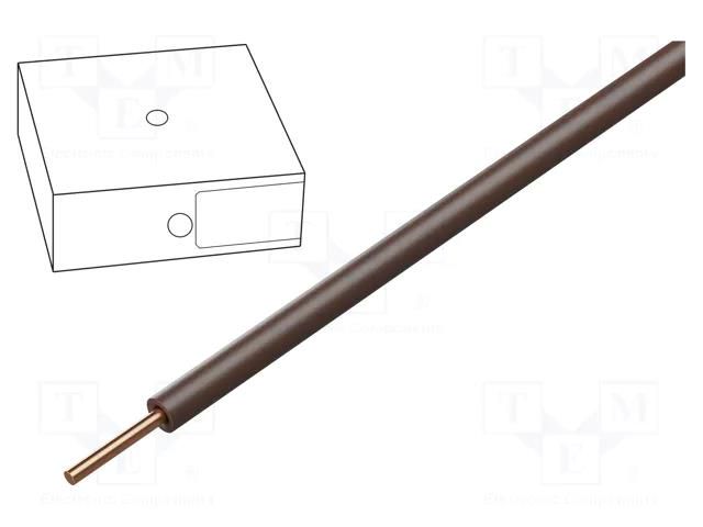 Wire; H05V-U; 0.5mm2; wire; Cu; PVC; brown; 300V,500V; 100m; CPR: Eca HELUKABEL H05V-U05BR