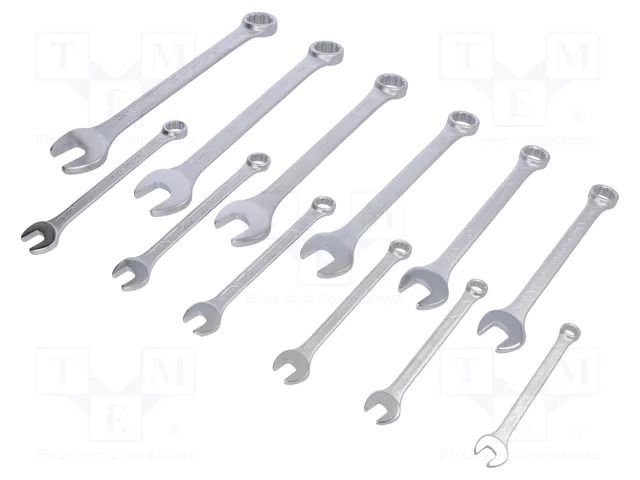 Wrench-set; combination spanner; chromium plated steel; 12pcs. C.K CK-T4343M/12ST