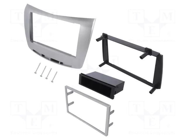 Radio frame; Lancia; 1 DIN,2 DIN; silver 4CARMEDIA RAM-40.531.1