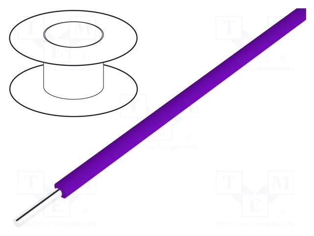 Wire; HookUp Wire; 18AWG; wire; Cu; PVC; violet; 300V; 30.5m; 100ft ALPHA WIRE 3055/1-VI005