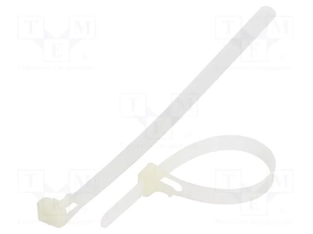 Cable tie; multi use; L: 150mm; W: 7.6mm; natural; polyamide; 222N FIX&FASTEN FIX-TR-7.6X150/N