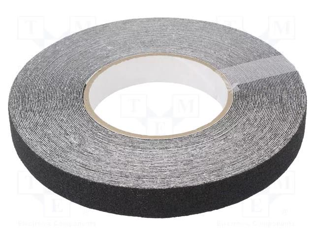 Tape: marking; black; L: 18m; W: 18mm; antislip,self-adhesive MEDID MED.1918