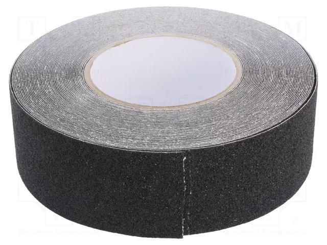 Tape: marking; black; L: 18m; W: 18mm; antislip,self-adhesive MEDID MED.5018