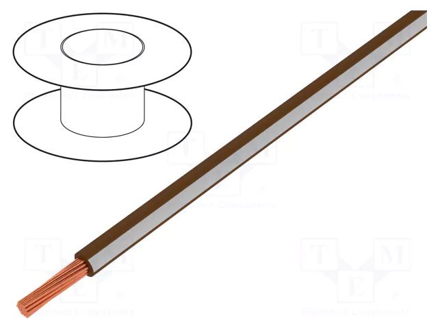 Wire; X05V-K; stranded; Cu; 0.5mm2; PVC; brown-white; 300V,500V LAPP X05V-K050BR/WH
