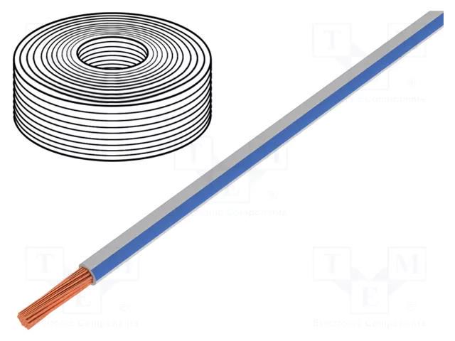 Wire; LiY; stranded; Cu; 0.25mm2; PVC; white-blue; 900V; 250m LAPP LIY-0.25WHBL