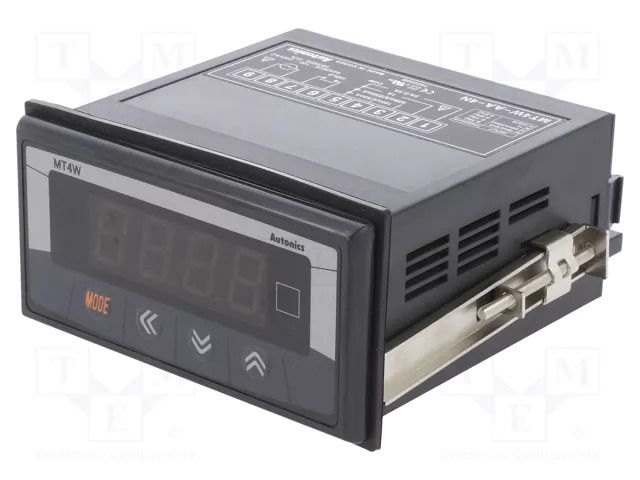Meter; AC current; 100÷240VAC; on panel; MT4W; Display: LED; 14.2mm AUTONICS MT4W-AA-4N