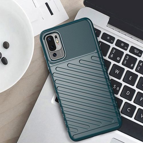 Thunder Case Flexible Tough Rugged Cover TPU Case for Xiaomi Redmi Note 10 5G / Poco M3 Pro black, Hurtel 5907769330629 5907769330629