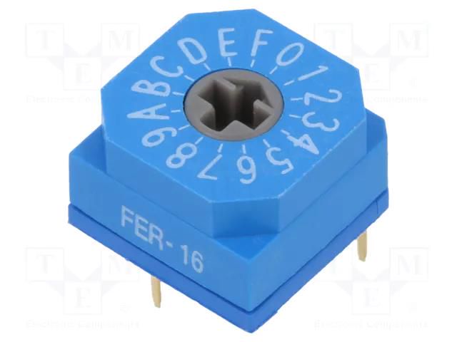 Encoding switch; HEX/BCD; Pos: 16; THT; Rcont max: 80mΩ; 7Ncm; F SUNGMUN ELECTRONICS FER-16