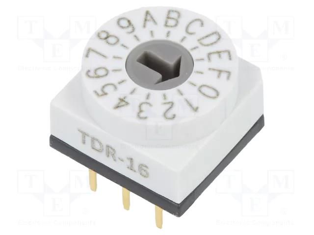 Encoding switch; HEX/BCD; Pos: 16; THT; Rcont max: 80mΩ; 7Ncm; T/S/Q SUNGMUN ELECTRONICS TDR-16