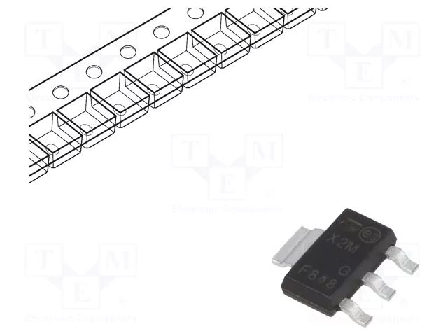 Thyristor; 600V; Ifmax: 1.25A; 0.8A; Igt: 200uA; SOT223; SMD STMicroelectronics X0202MN-5BA4