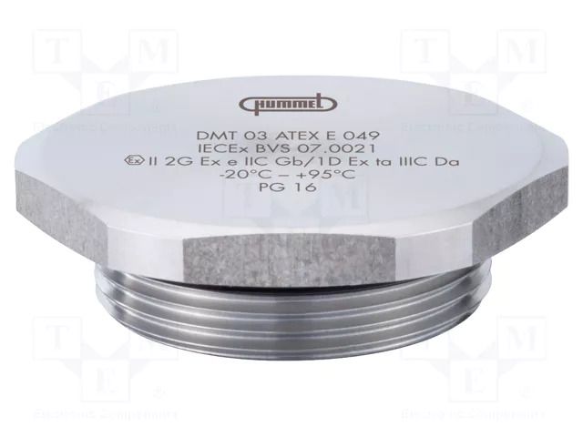Stopper; PG16; IP68; stainless steel; V-INOX-Ex; with seal HUMMEL HUMMEL-1192160001