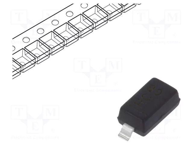 Diode: Zener; 0.5W; 3.3V; SMD; reel,tape; SOD123; single diode DIODES INCORPORATED DDZ9684-7