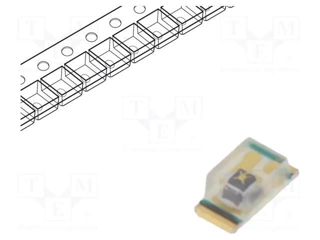 IR transmitter; 0603; 940nm; transparent; 0.2÷0.6mW; 140°; SMD EVERLIGHT IR19-315C-TR8
