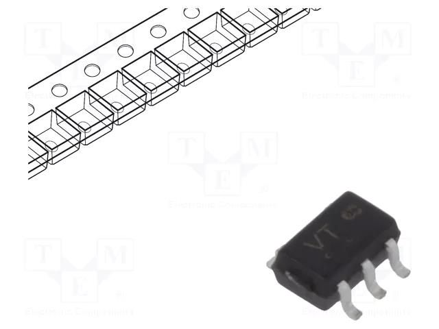 IC: digital; AND; Ch: 1; IN: 2; TTL; SMD; SC88A; 2÷5.5VDC; -55÷125°C ONSEMI M74VHC1GT08DFT2G