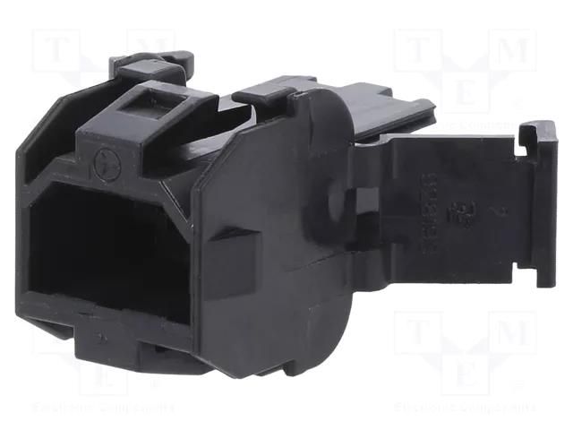 Terminals cover; male; for panel mounting,snap fastener; ways: 2 TE Connectivity 928193-1