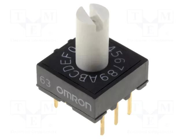 Encoding switch; HEX/BCD; Pos: 16; THT; Rcont max: 200mΩ; A6R OMRON Electronic Components A6R-162RS