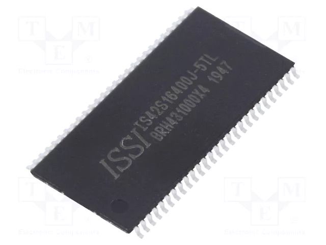 IC: DRAM memory; 64MbDRAM; 1Mx16bitx4; 200MHz; 5ns; TSOP54 II; tube ISSI IS42S16400J-5TL