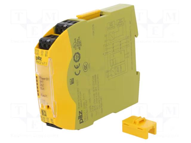 Module: extension; Usup: 24VDC; IN: 1; OUT: 3; for DIN rail mounting PILZ PZ-750167