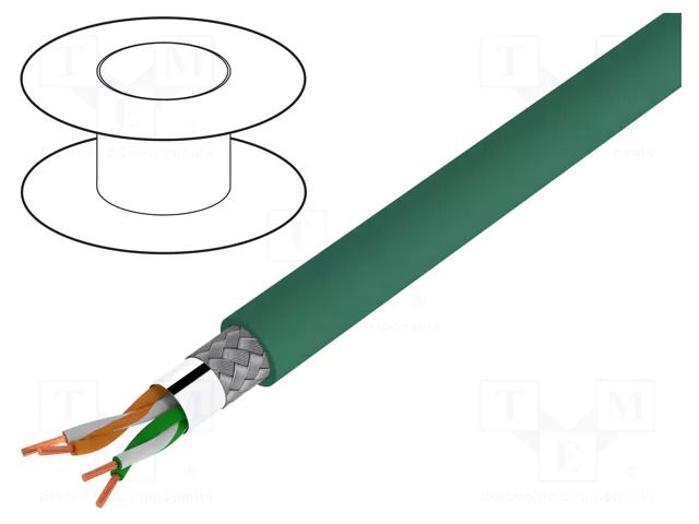 Wire; ETHERLINE® Cat.5e,SF/UTP; 2x2x26AWG; 5e; stranded; Cu; PUR LAPP ETH-2170284