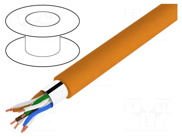 Wire; ETHERLINE® LAN 350,F/UTP; 4x2x23AWG; 6; wire; Cu; orange LAPP ETH-LAN-2170956