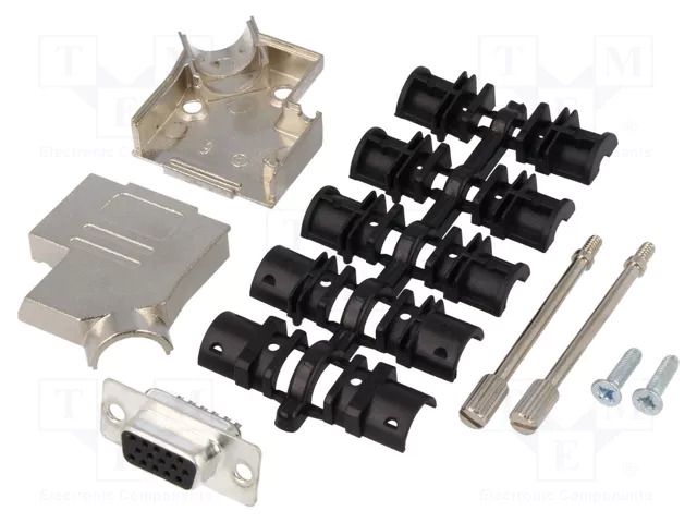 Connector: D-Sub HD; PIN: 15; plug; female; soldering; for cable ENCITECH D45ZK09-HDS-K