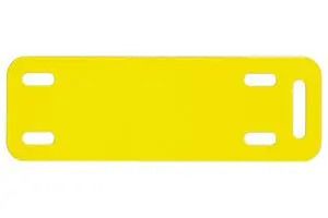 MARKER PLATE, 76.2 X 12.7MM, YELLOW,PK50 M300X050Y6C